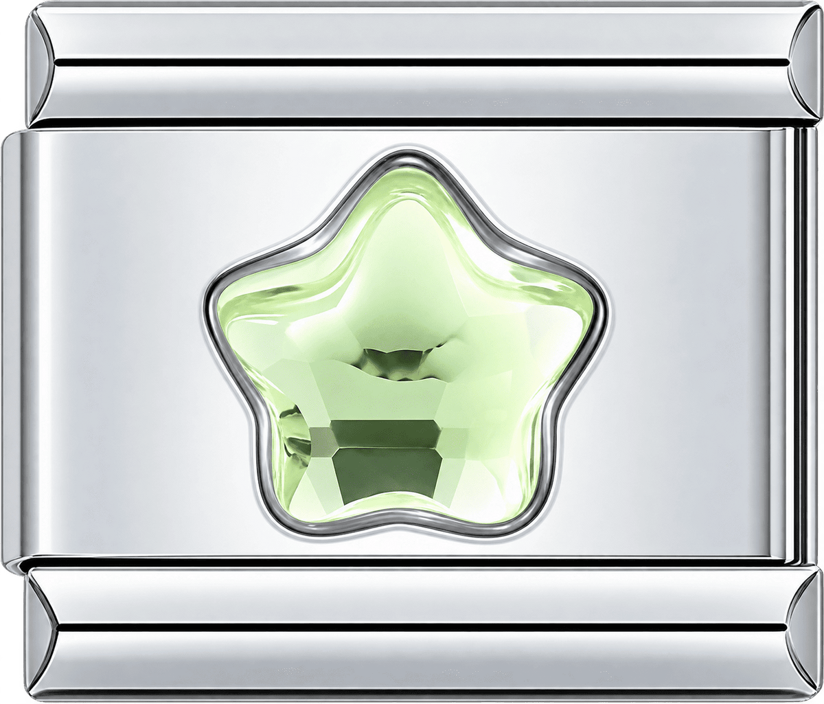 Light Green Crystal Star Single Charm