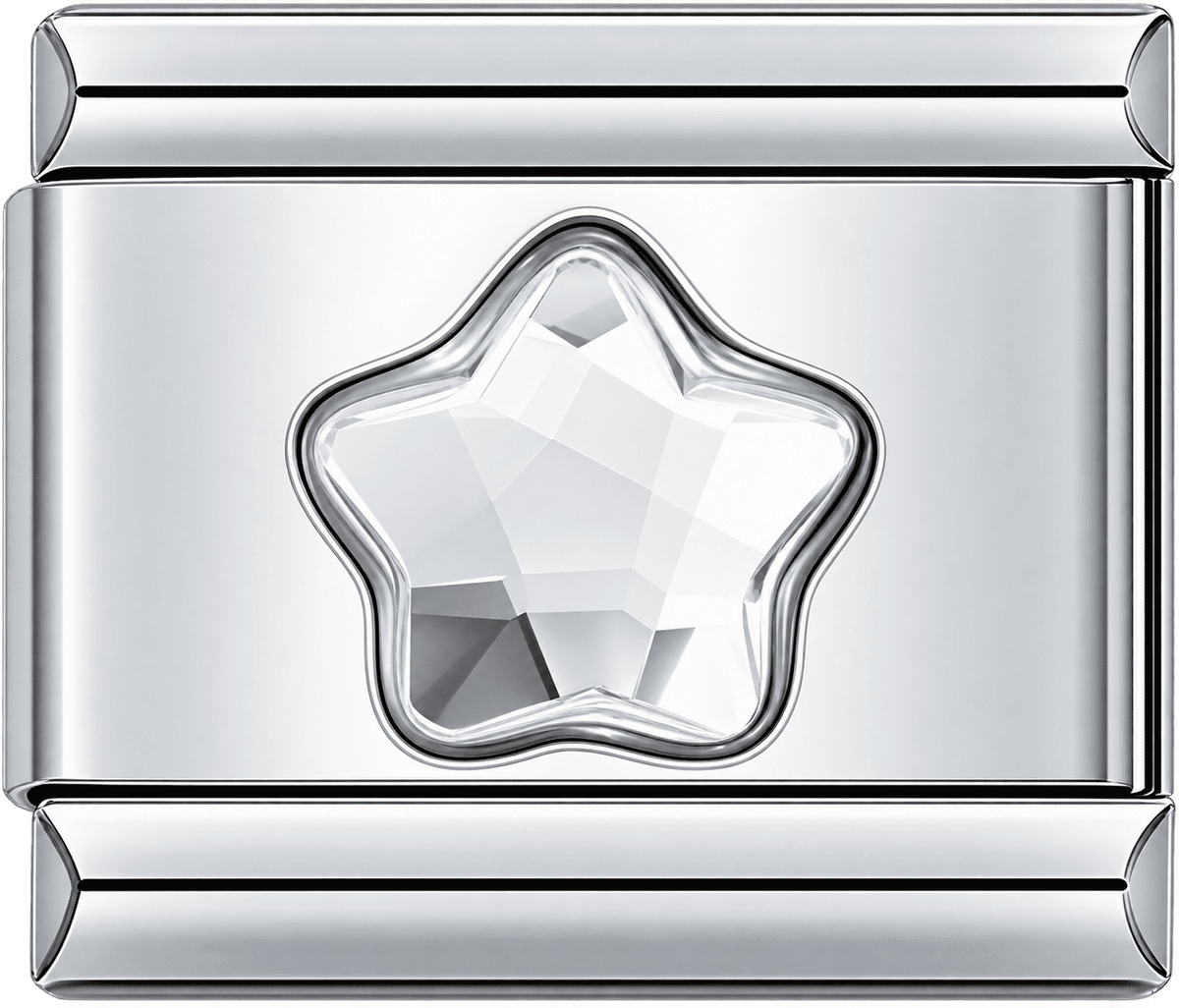Clear Crystal Star Single Charm