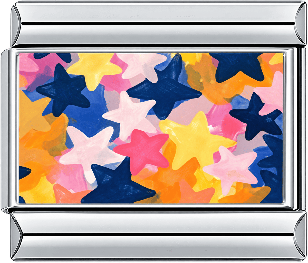 Colorful Painted Stars Single Charm