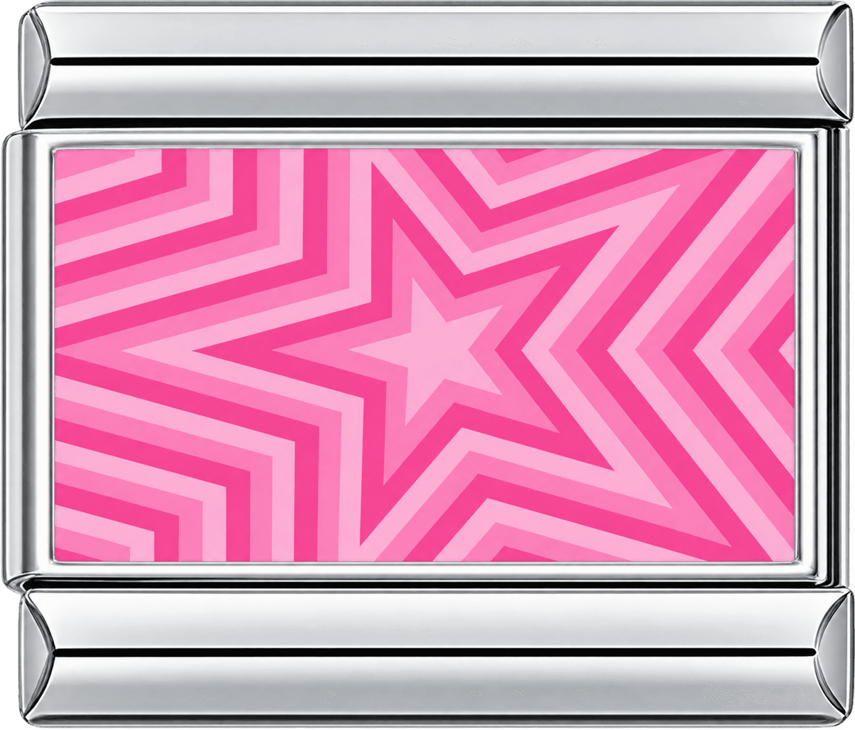 Pink Starburst Lines Single Charm