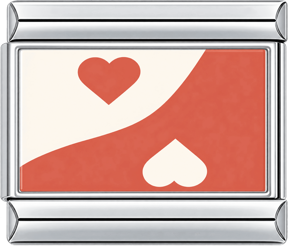 Abstract Heart Wave Single Charm