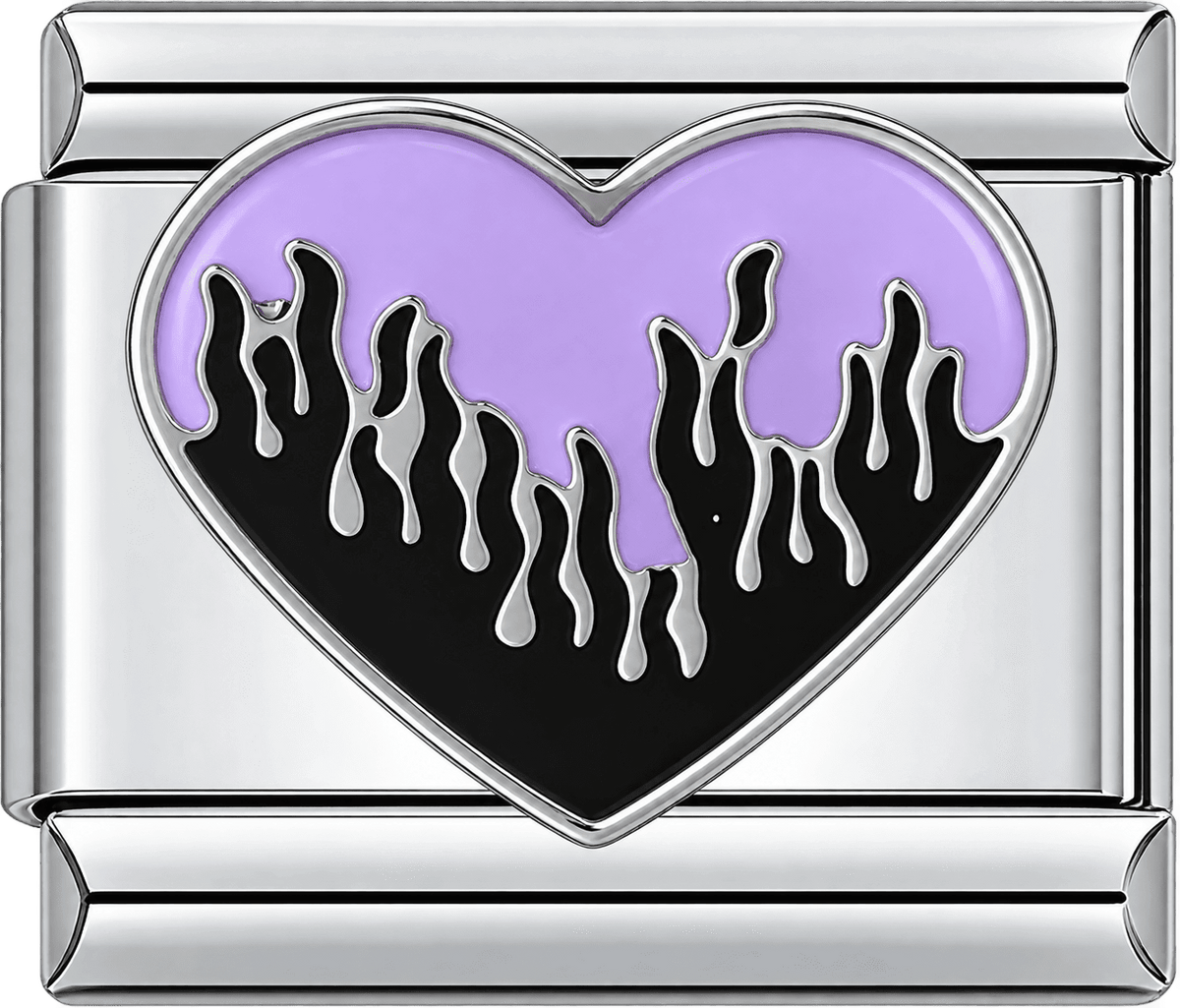 Purple Drip Flame Single Charm
