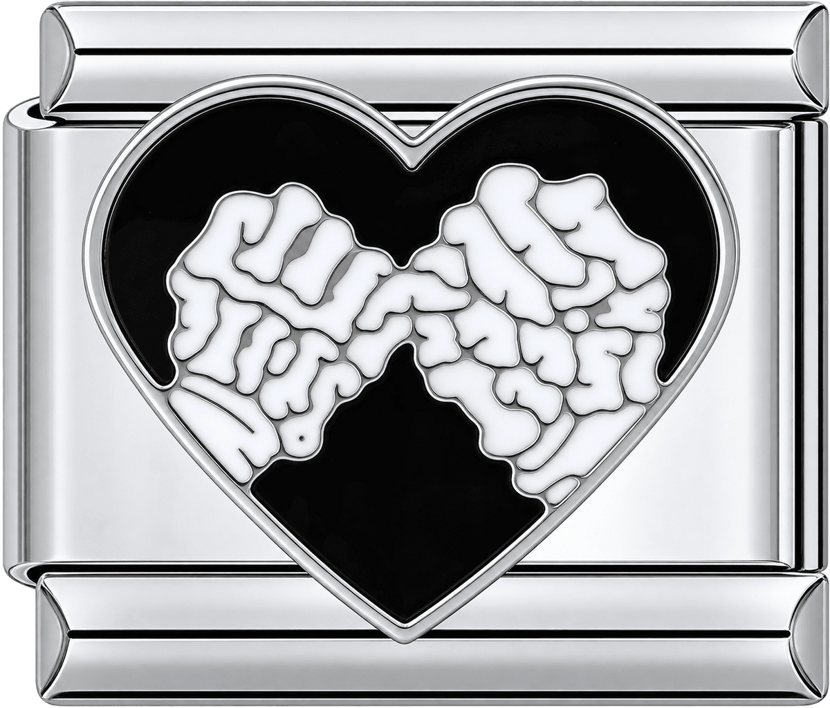 Skeleton Promise Heart Single Charm