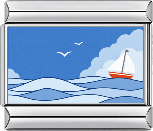 Sailboat at Sea Single Charm