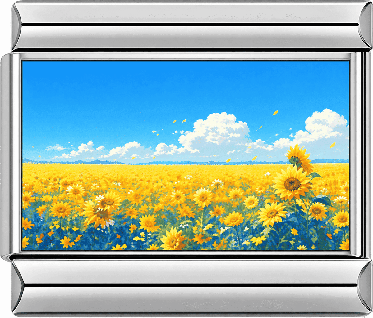 Sunflower Field Single Charm