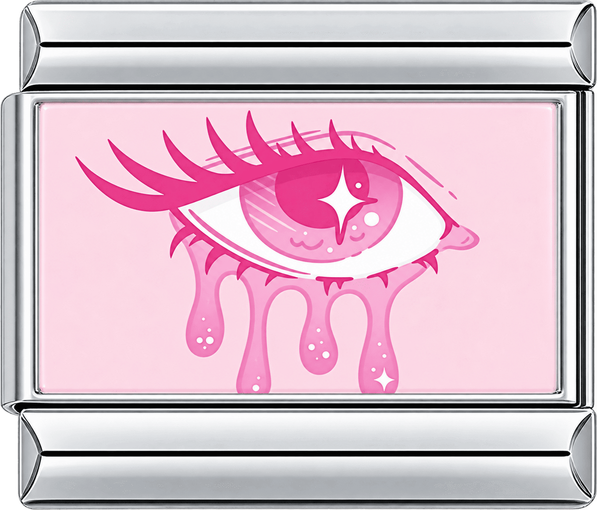 Pink Dripping Eye Single Charm