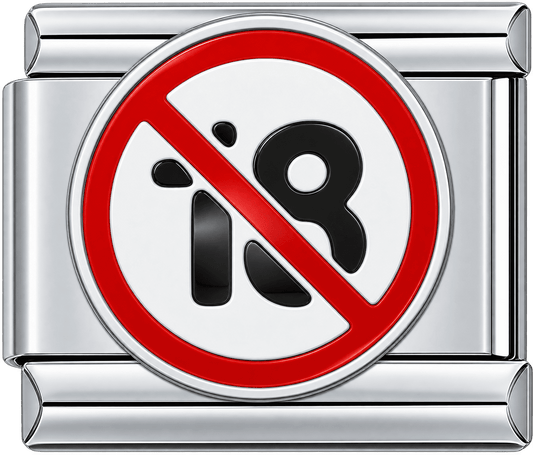 No Under 18 Sign Single Charm
