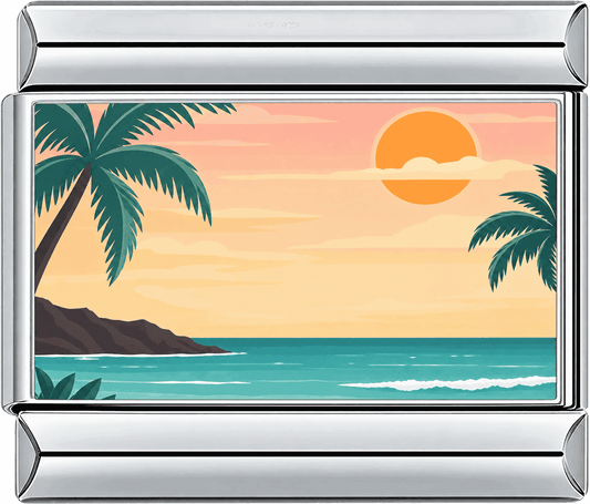 Golden Tropical Shore Single Charm