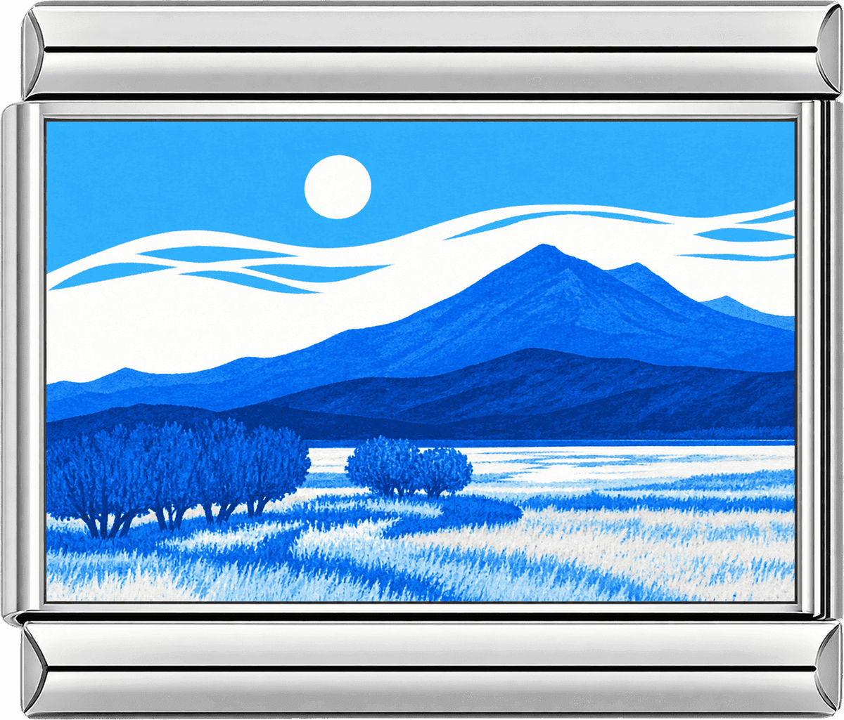 Moonlit Blue Meadow Single Charm