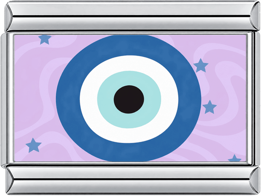 Lavender Star Evil Eye Single Charm