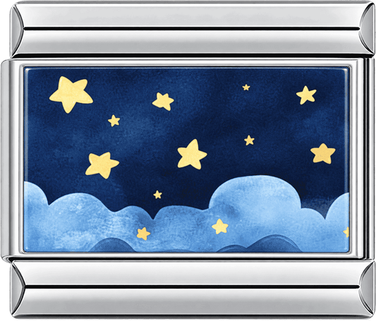 Golden Stars Night Sky Single Charm