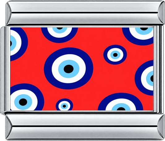 Red Evil Eye Pattern Single Charm