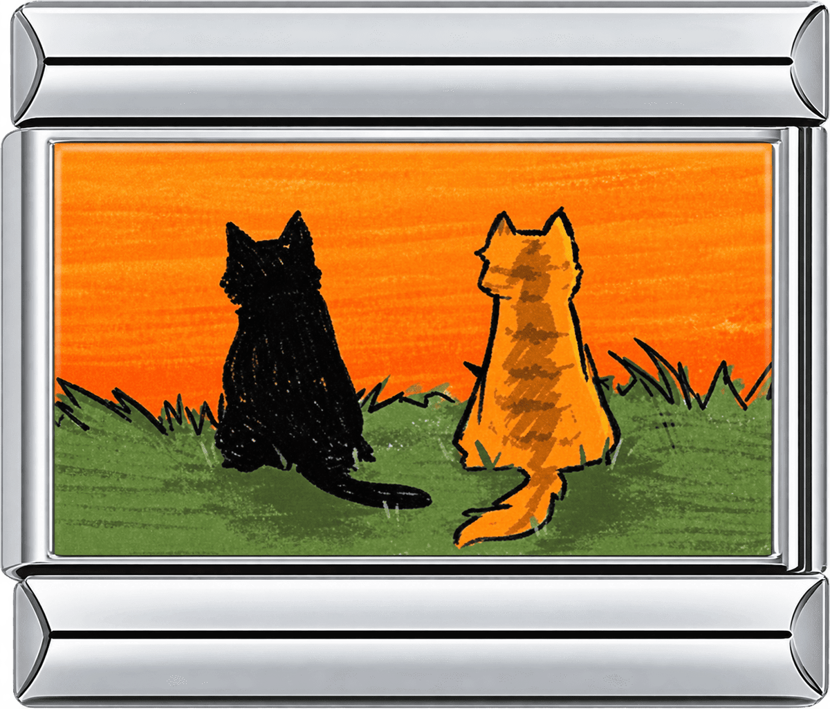 Sunset Cat Duo Single Charm