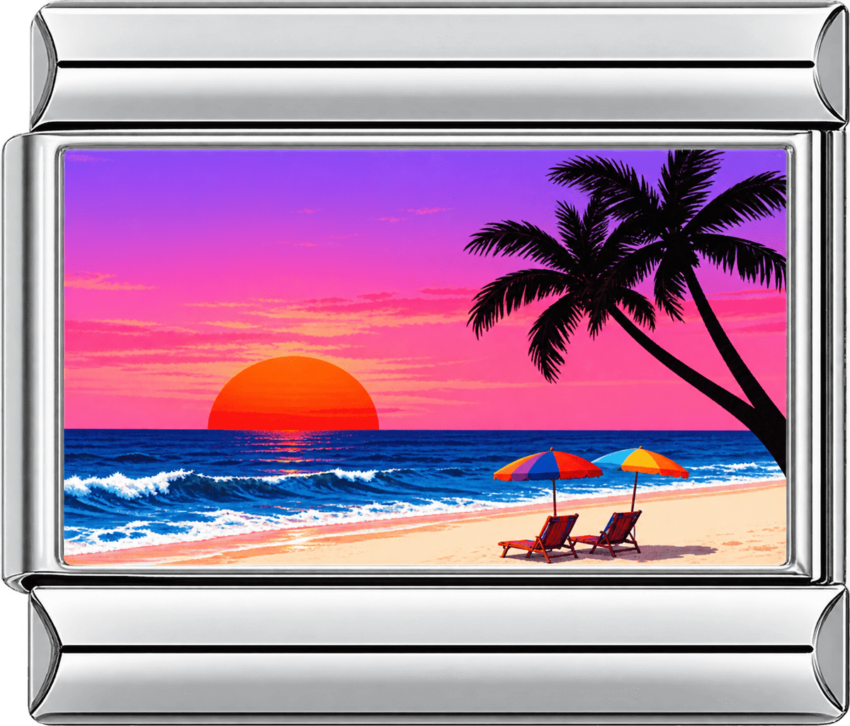 Tropical Sunset Beach Single Charm