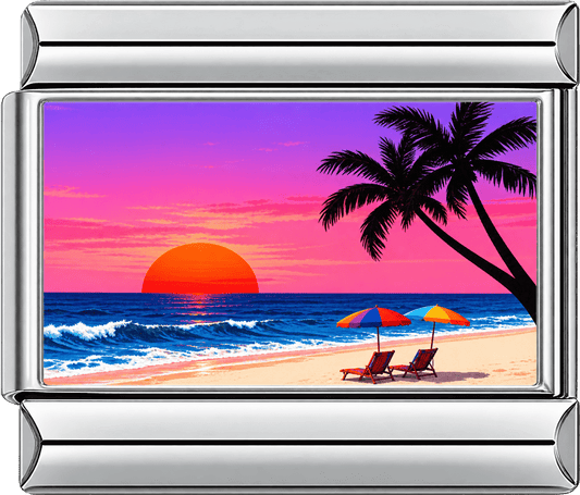 Tropical Sunset Beach Single Charm