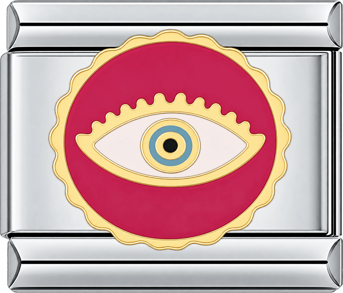 Golden Halo Eye Single Charm