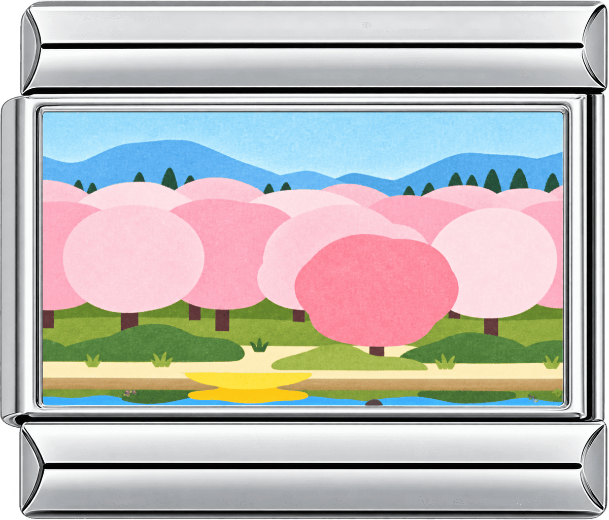Pink Blossom Forest Single Charm