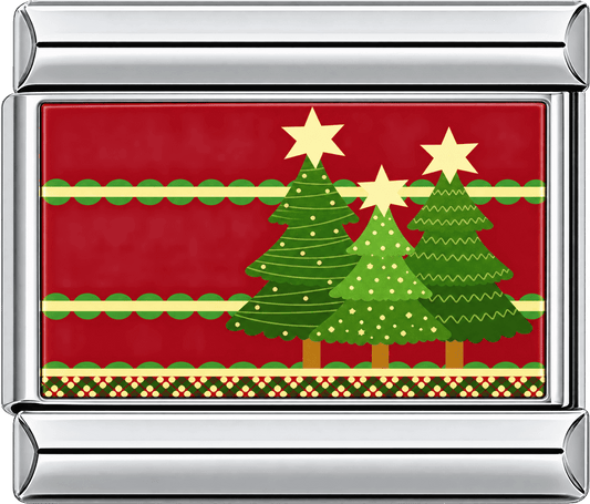 Three Christmas Trees Single Charm