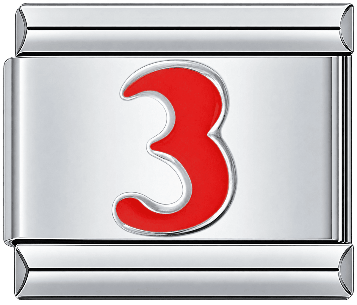 Red Number 3 Single Charm