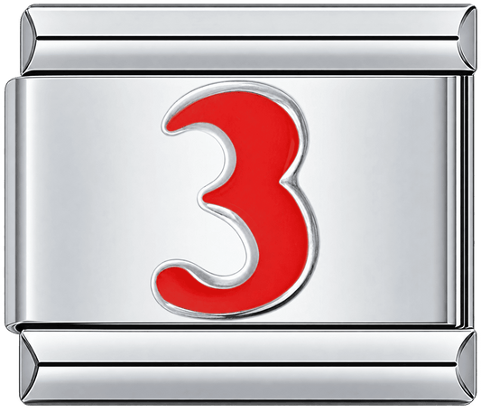 Red Number 3 Single Charm