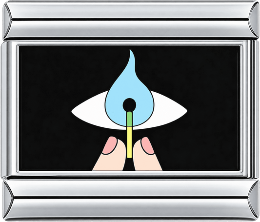 Blue Tear Eye Matchstick Single Charm
