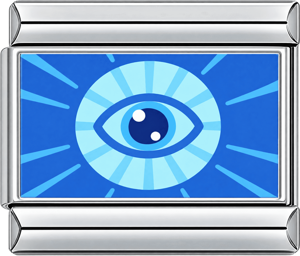 Radiant Blue Evil Eye Single Charm