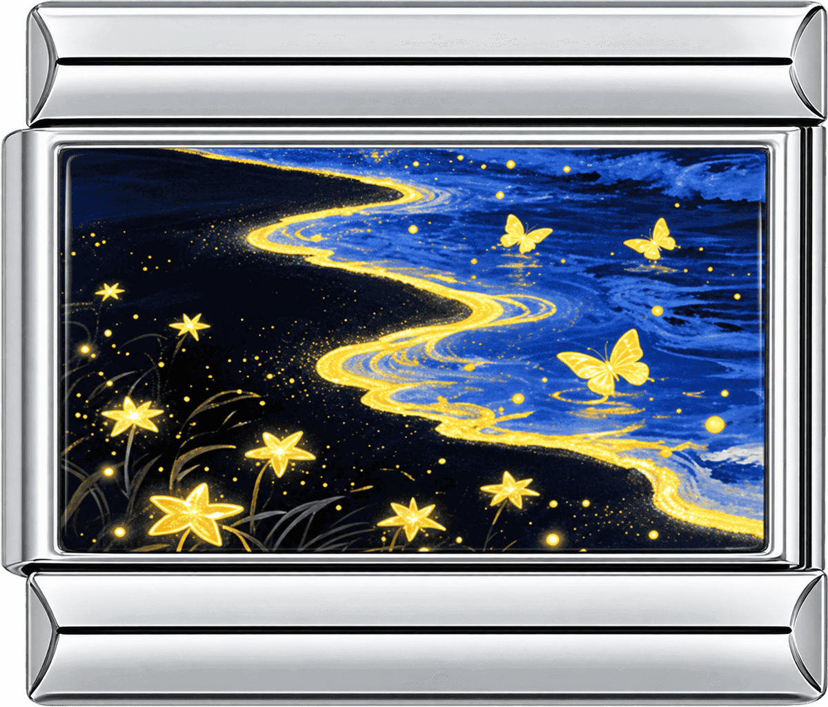 Golden Starlit Shore Single Charm
