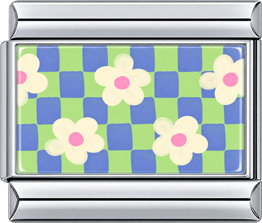 Checker Flower Single Charm