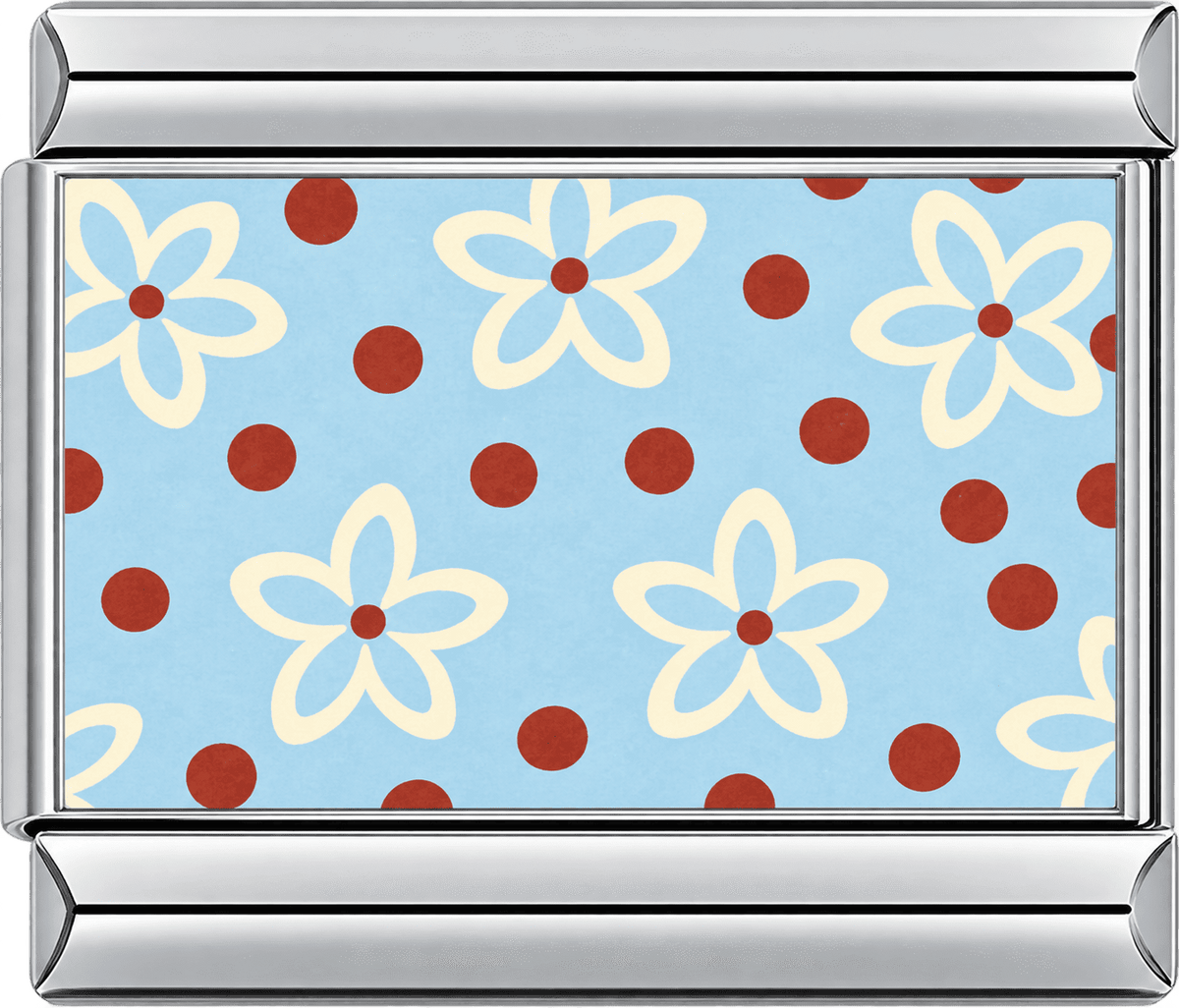 Polka Dot Flower Single Charm