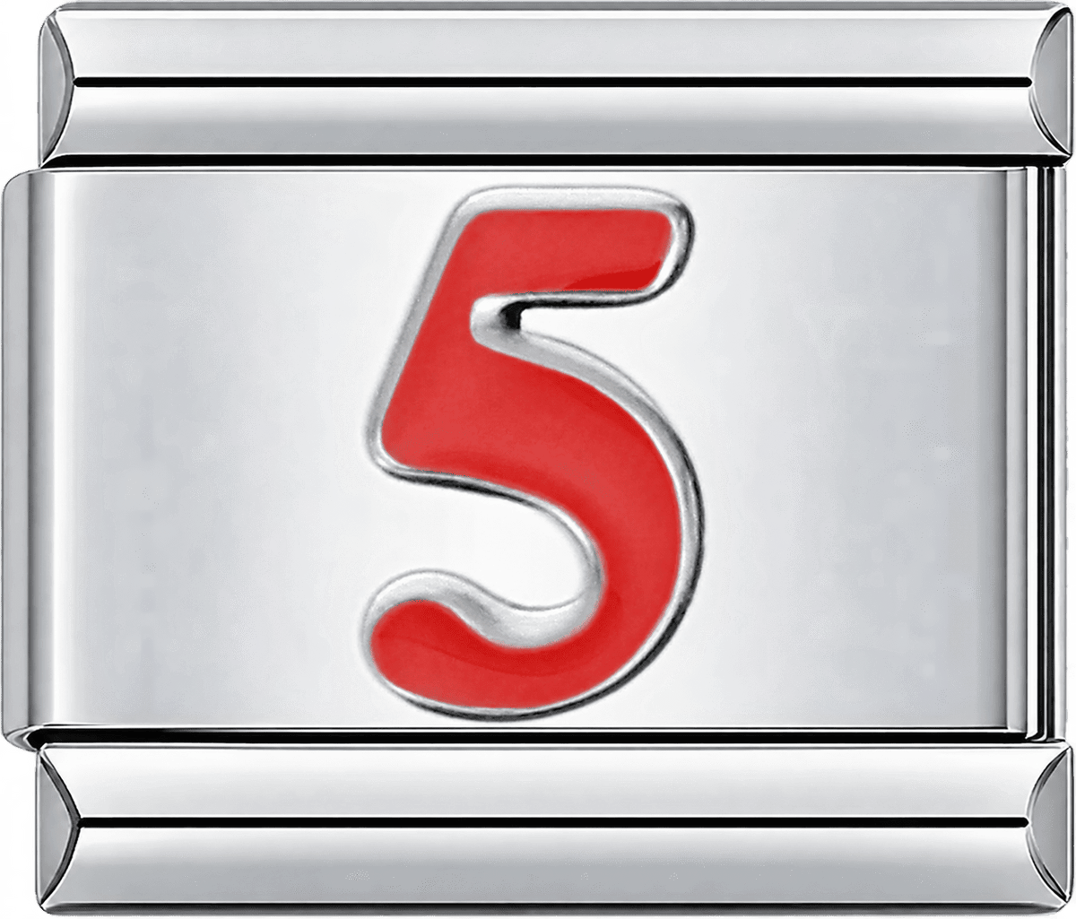 Red Number 5 Single Charm