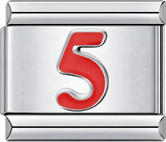 Red Number 5 Single Charm
