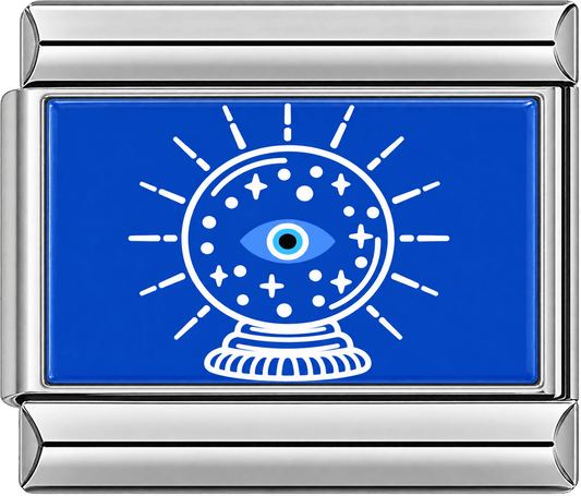 Crystal Ball Evil Eye Single Charm