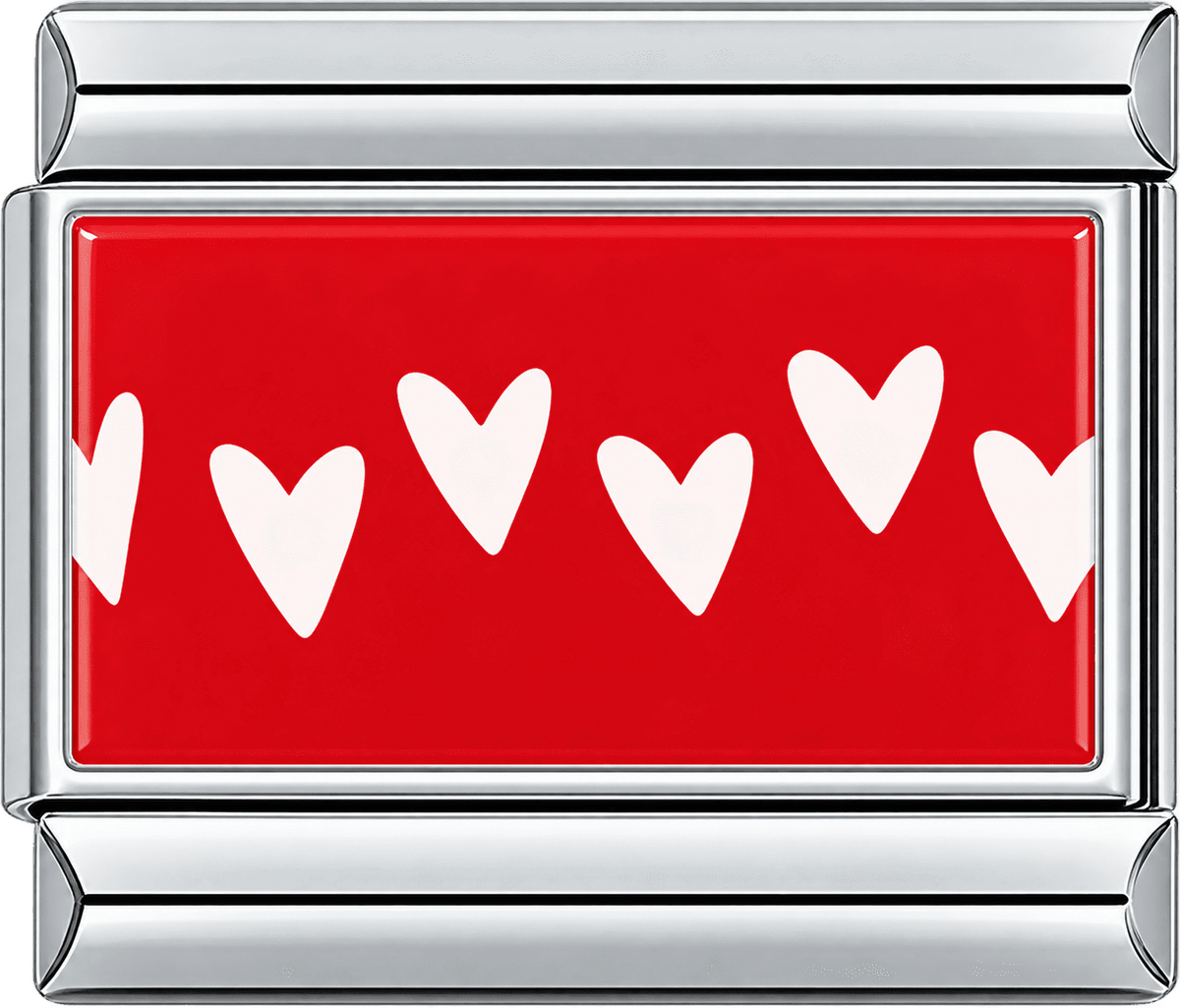 Red White Hearts Single Charm