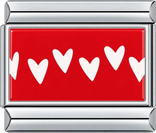 Red White Hearts Single Charm