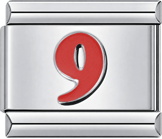 Red Number 9 Single Charm