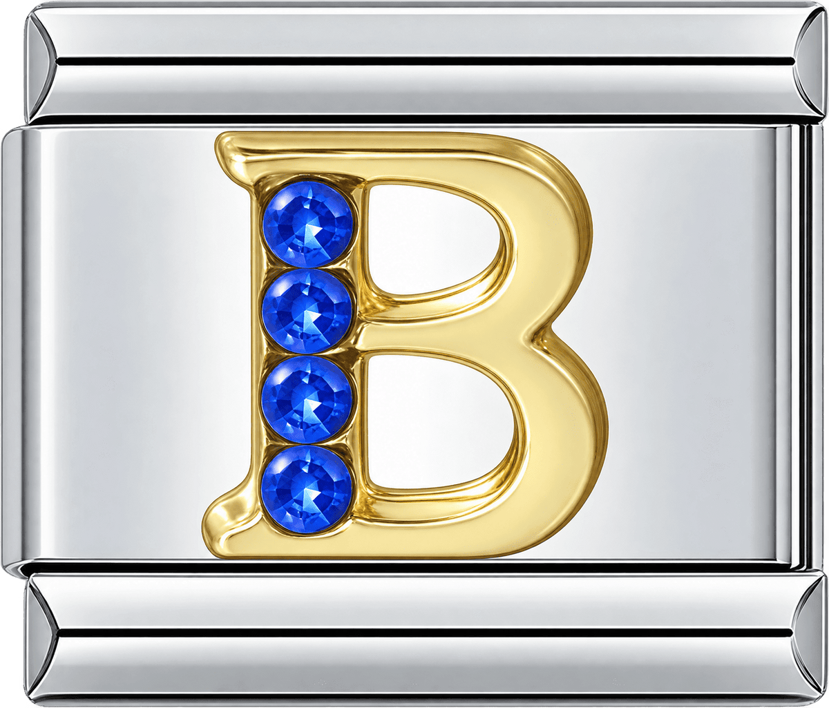 Gold Letter B Single Charm