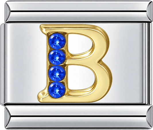 Gold Letter B Single Charm