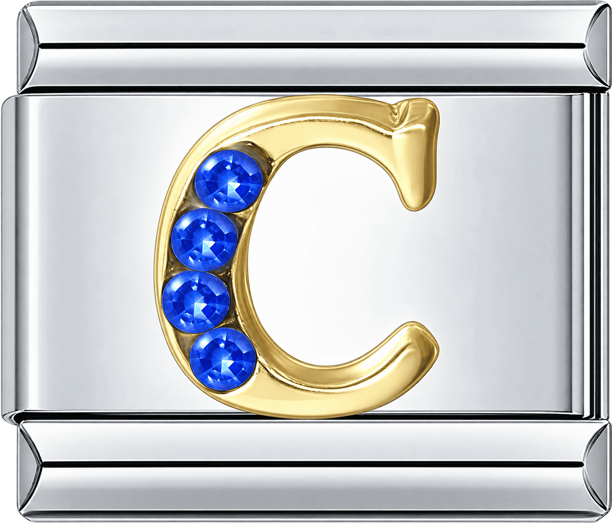 Gold Letter C Single Charm