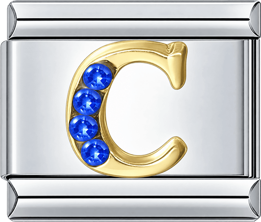 Gold Letter C Single Charm