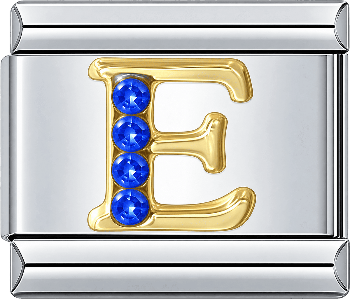 Gold Letter E Single Charm