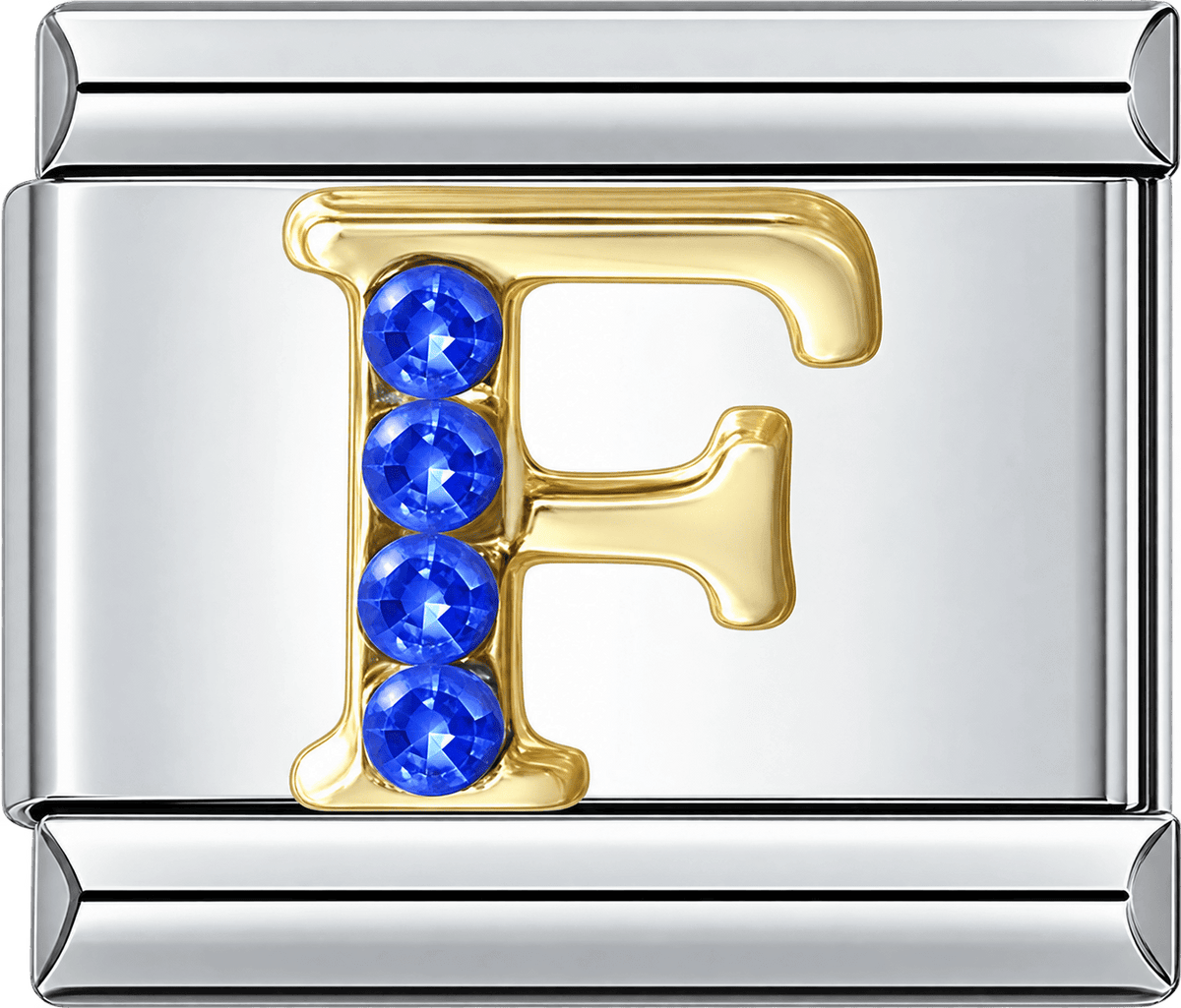Gold Letter F Single Charm