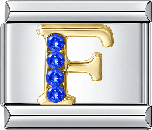 Gold Letter F Single Charm