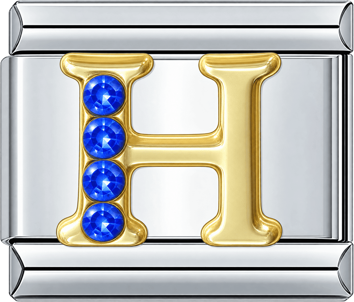 Gold Letter H Single Charm