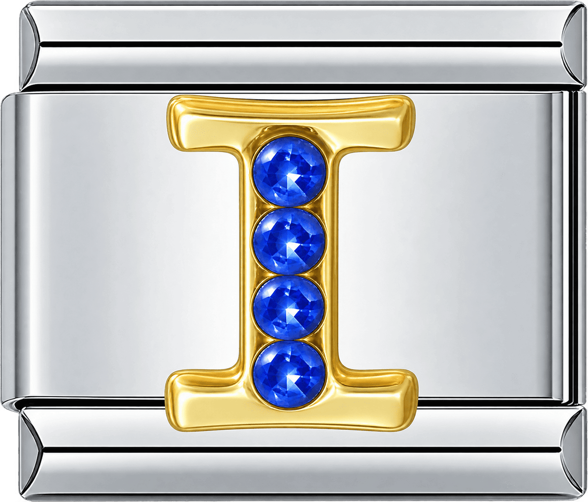 Gold Letter I Single Charm