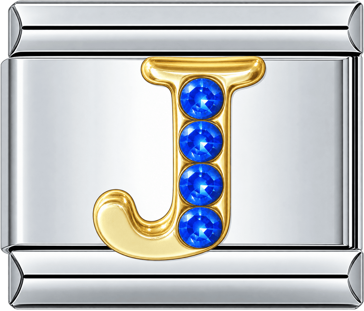 Gold Letter J Single Charm