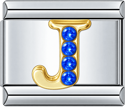 Gold Letter J Single Charm