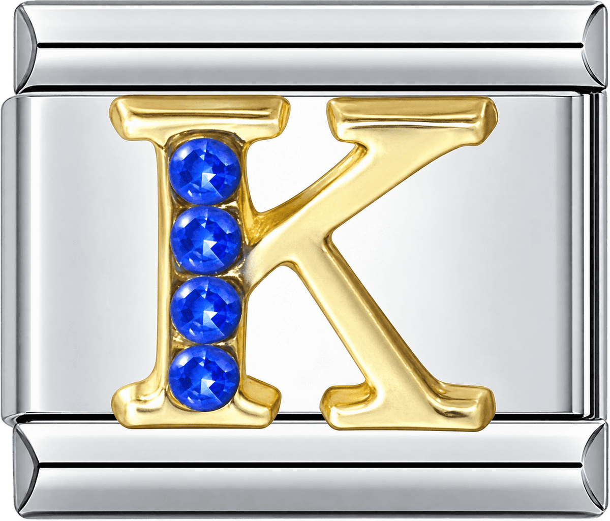 Gold Letter K Single Charm
