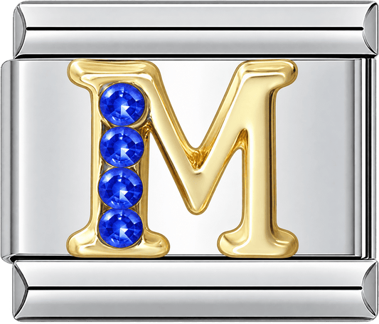 Gold Letter M Single Charm