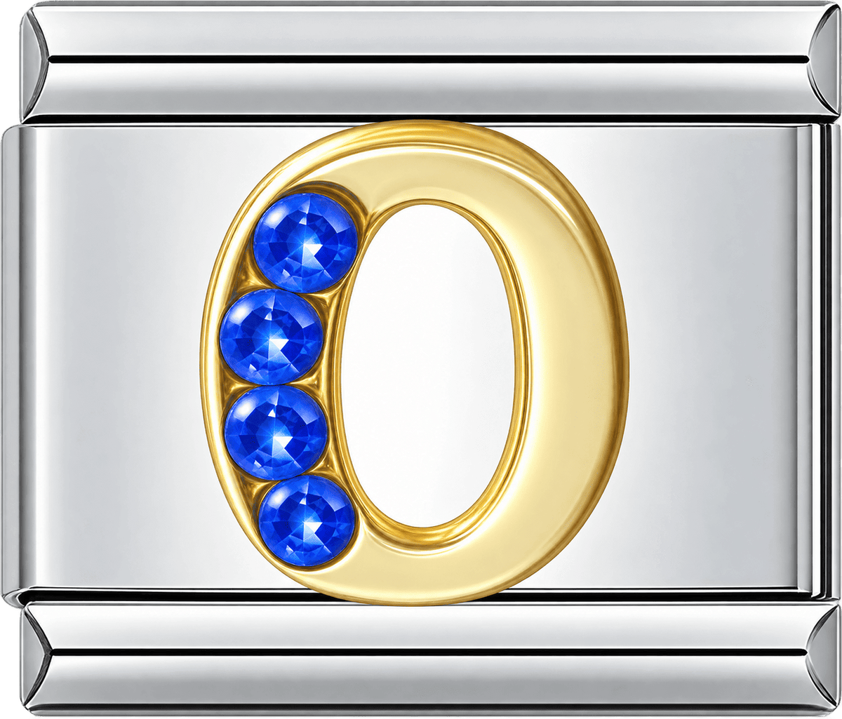 Gold Letter O Single Charm