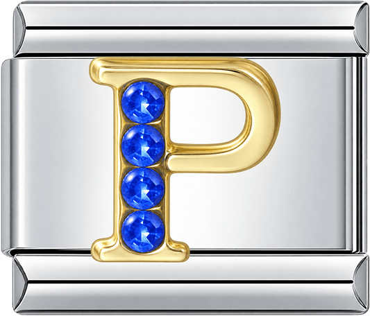 Gold Letter P Single Charm